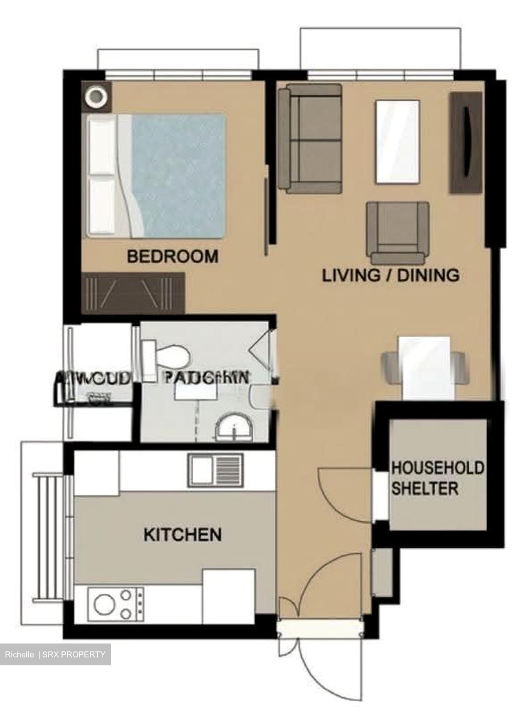 Blk 102B Eastcreek @ Canberra (Sembawang), HDB 2 Rooms #613568651